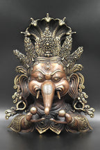 Ganesh Face Wall Hanging in Copper - Vajracrafts