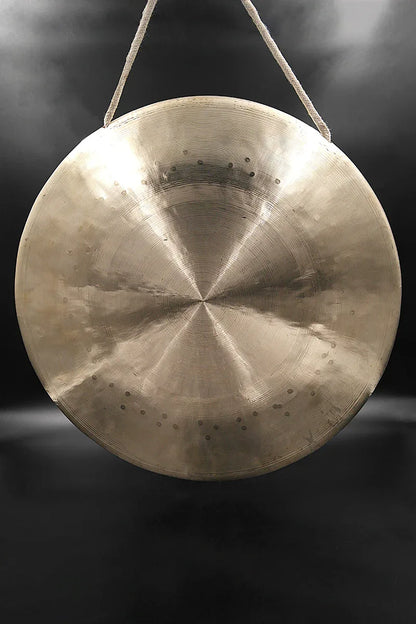 White Chau gong and wood mallet For Sound Therapy 23.5" - Vajracrafts