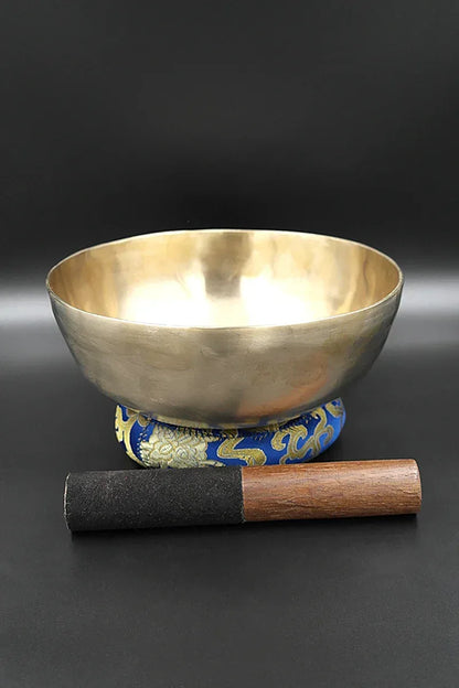 Tibetan Healing Zen Singing Bowl with ring cushion and Mallet 8" - Vajracrafts