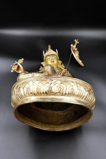 Guru Padmasambhava Statue from Nepal, 14" - Vajracrafts