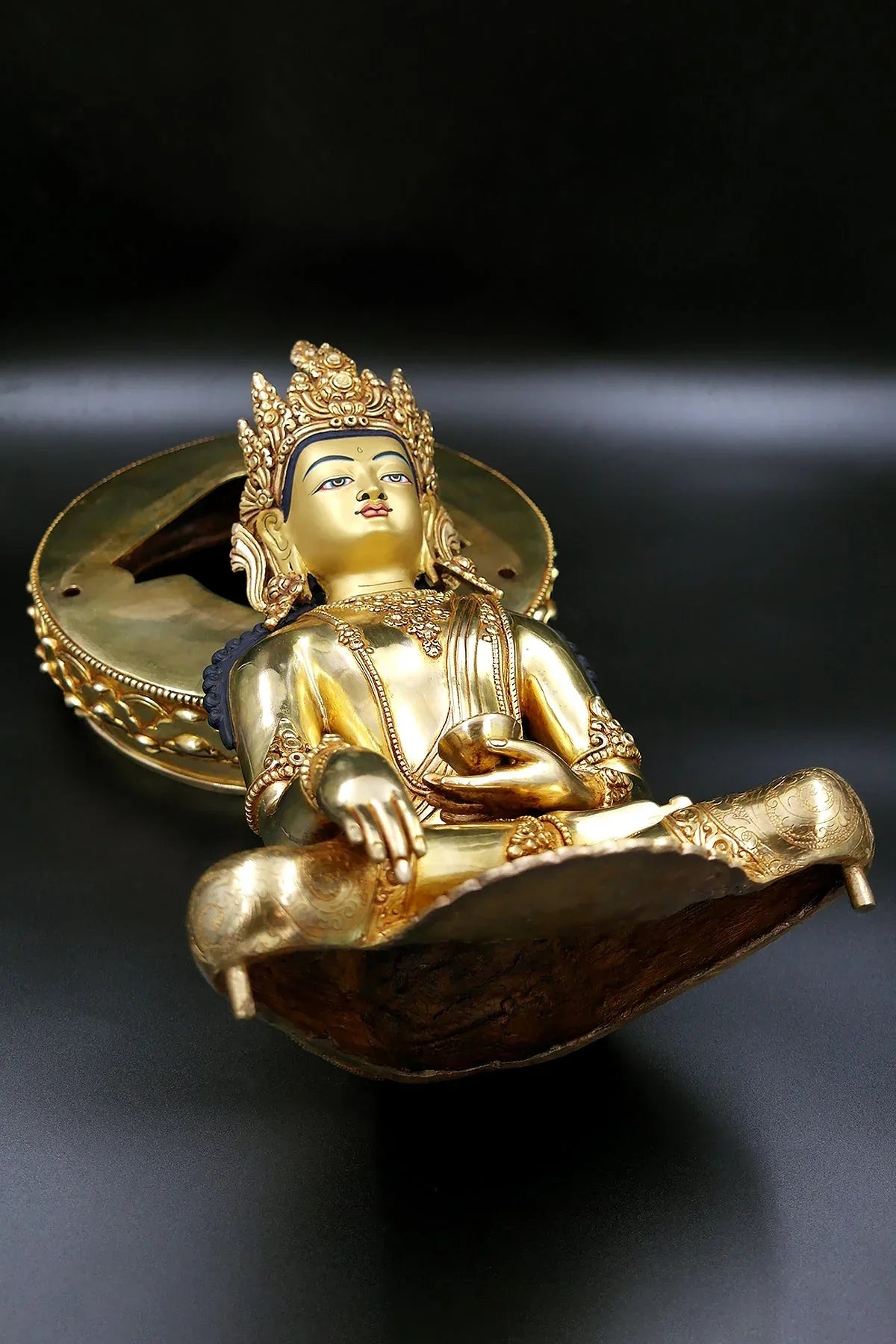 Crowned Shakyamuni Buddha Statue 12" - Vajracrafts