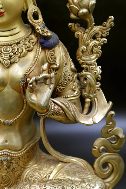 Emanation of Compassion: The Green Tara Statue, 16" - Vajracrafts