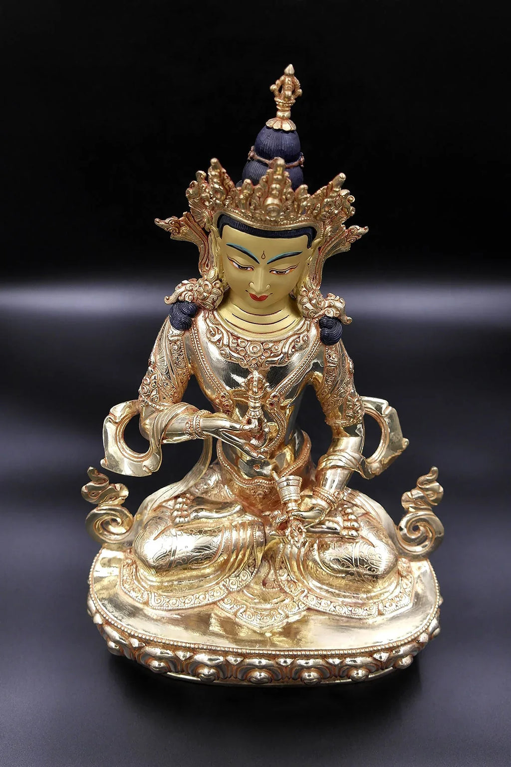 Divine Purity: Gold Plated Vajrasattva Statue, 13" - Vajracrafts