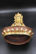 Aparmita Gold Plated Statue, Handmade Buddha statue from Nepal 13" - Vajracrafts