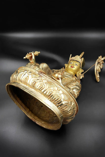 Guru Padmasambhava Statue from Nepal, 14" - Vajracrafts