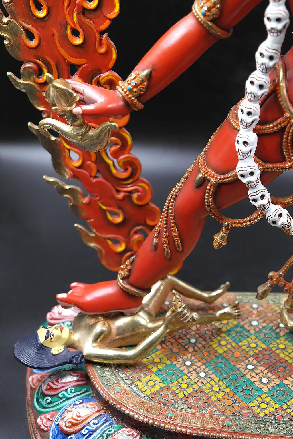 Vajra yogini hand painted copper statue 18" - Vajracrafts