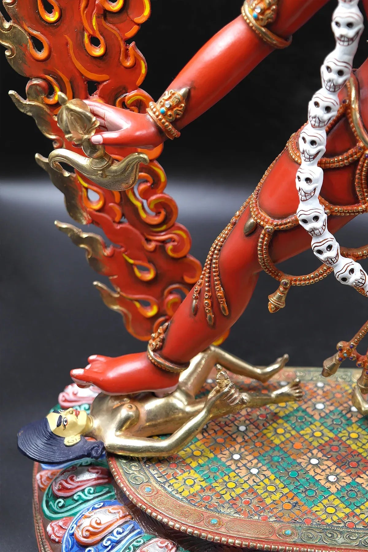 Vajra yogini hand painted copper statue 18" - Vajracrafts