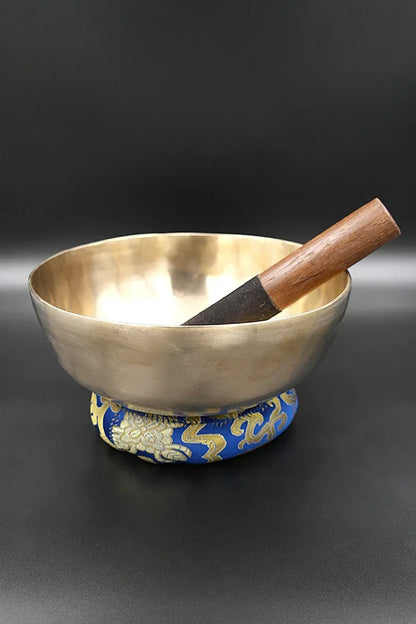 Tibetan Healing Zen Singing Bowl with ring cushion and Mallet 8" - Vajracrafts