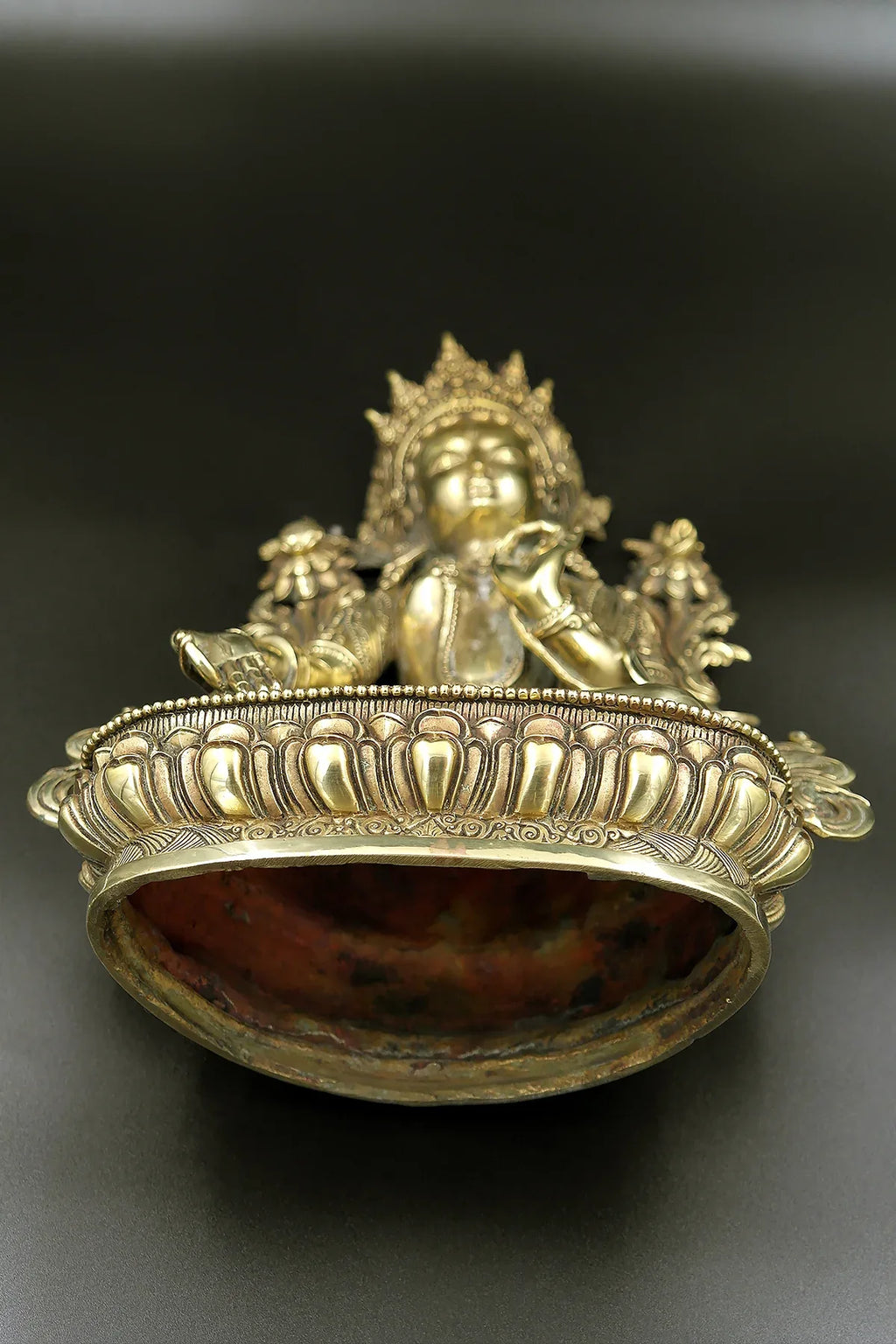 Plain tone Tibetan White Tara statue 9" - Vajracrafts