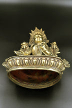 Plain tone Tibetan White Tara statue 9" - Vajracrafts