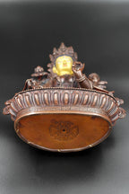 Copper Oxidized Tibetan White Tara Statue 8" - Vajracrafts