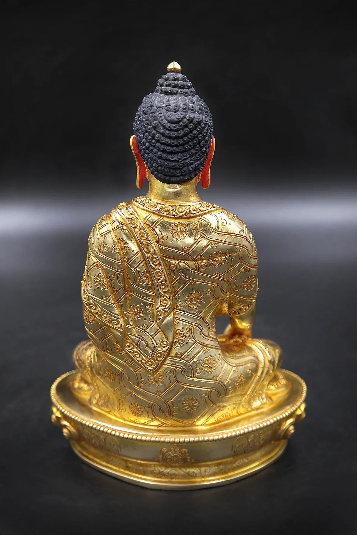 Hand carved Shakyamuni Buddha Statue from Nepal 7" - Vajracrafts