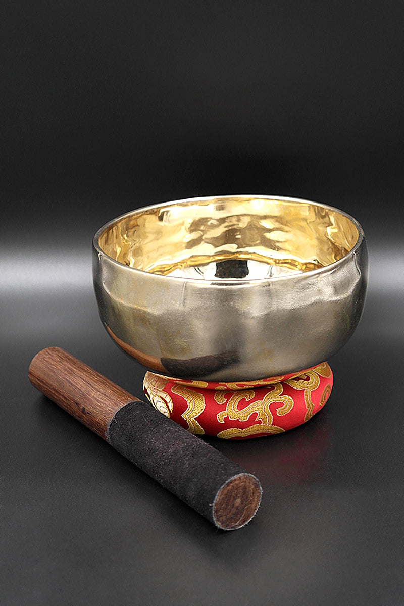 Traditional Singing bowls with ring cushion and mallet 5.5" | Vajracrafts