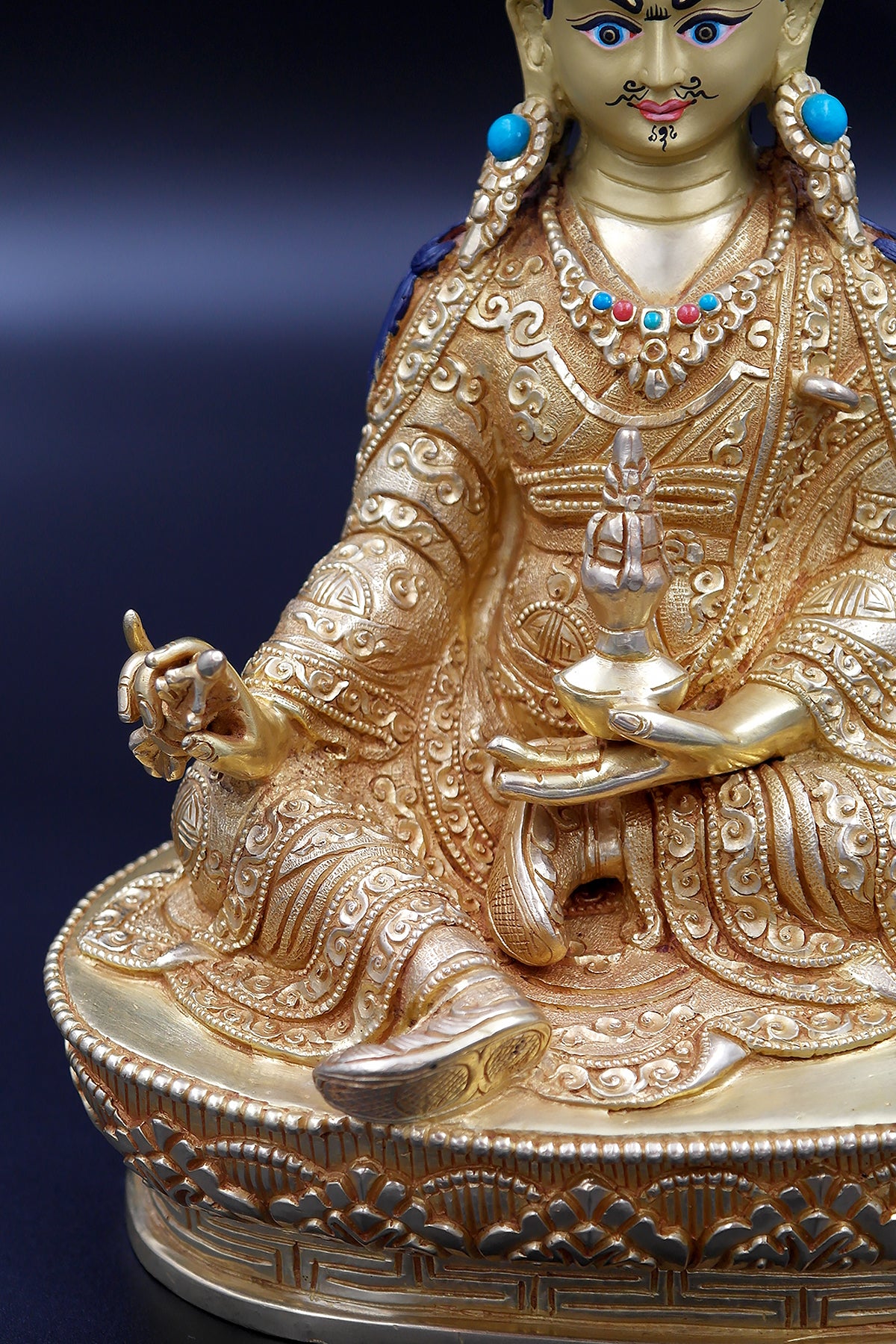 Tibetan Guru Padmasambhava Statue form Boudha, 8"
