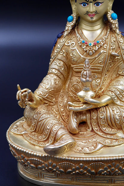 Tibetan Guru Padmasambhava Statue form Boudha, 8" - Vajracrafts