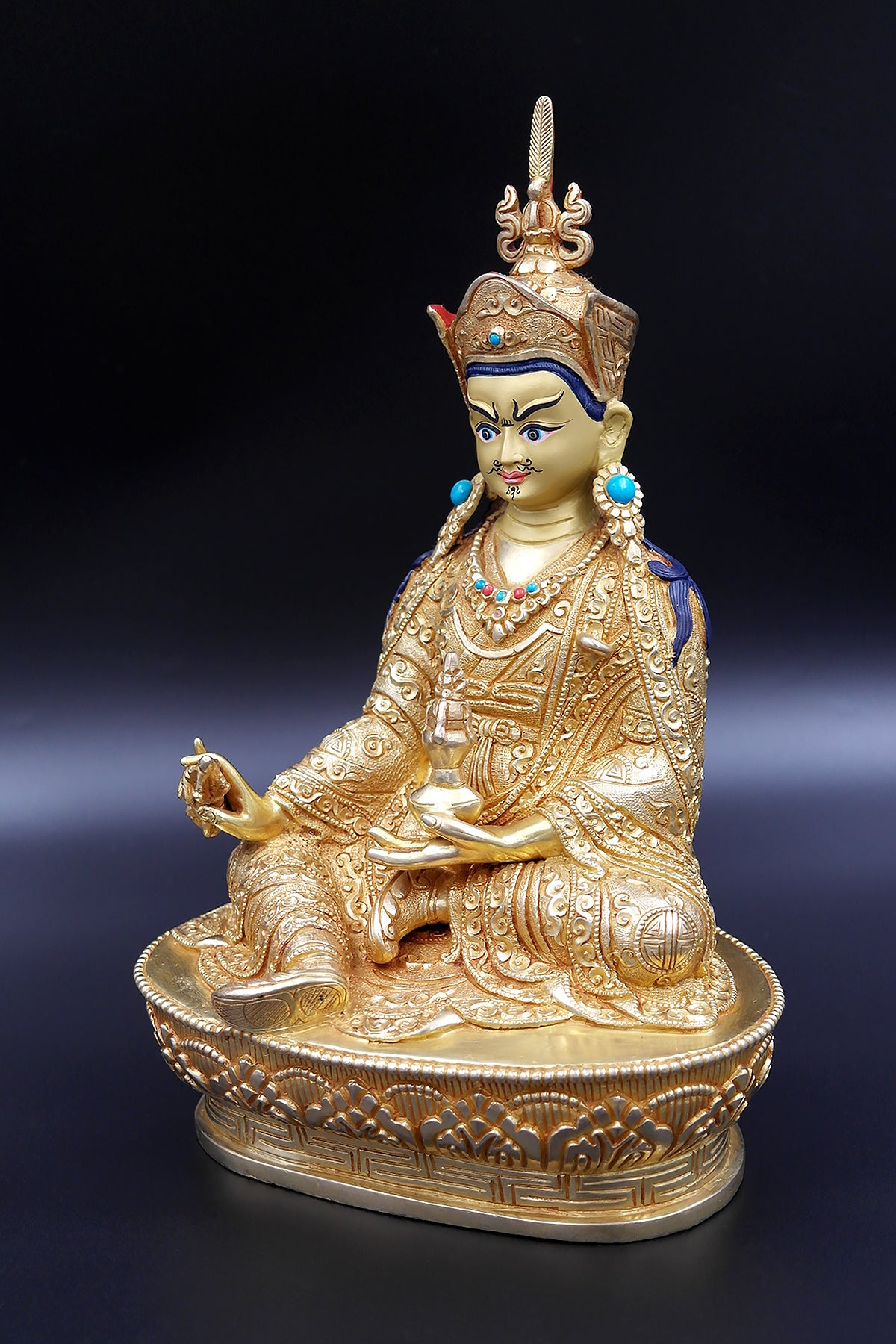 Tibetan Guru Padmasambhava Statue form Boudha, 8"