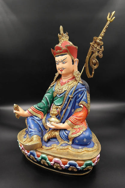 Colorful Guru Padmasambhava Statue 14" - Vajracrafts