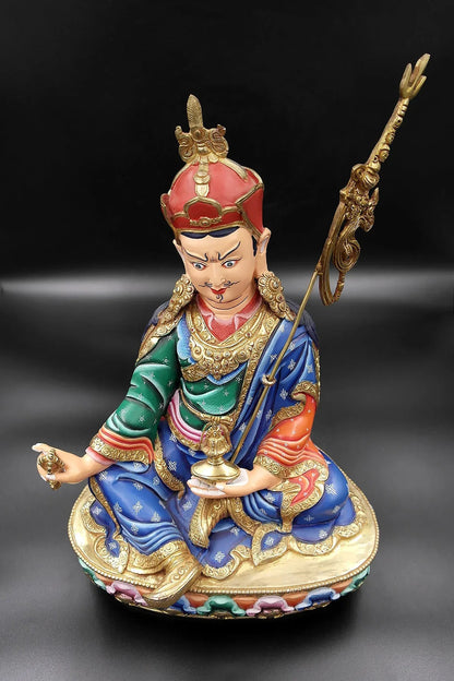 Colorful Guru Padmasambhava Statue 14" - Vajracrafts
