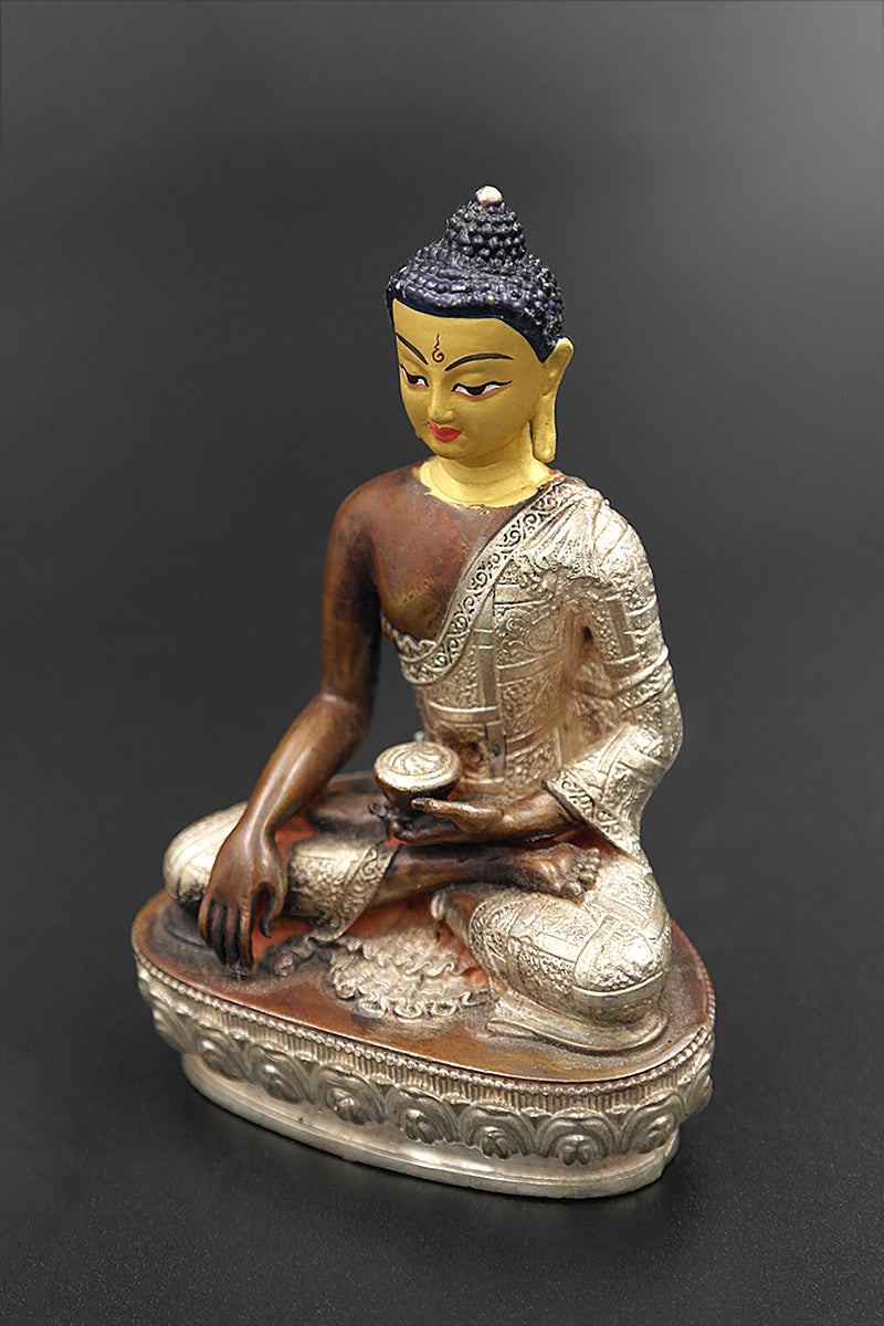 Two tones Shakyamuni Buddha Statue from Nepal 4"