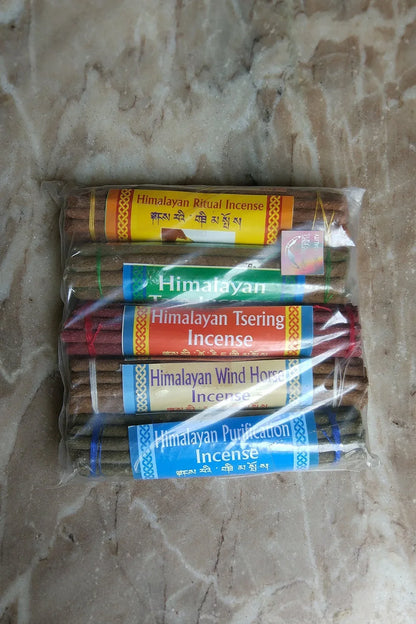 Set of 5 Himalayan Incense Sticks, handmade in Nepal - Vajracrafts