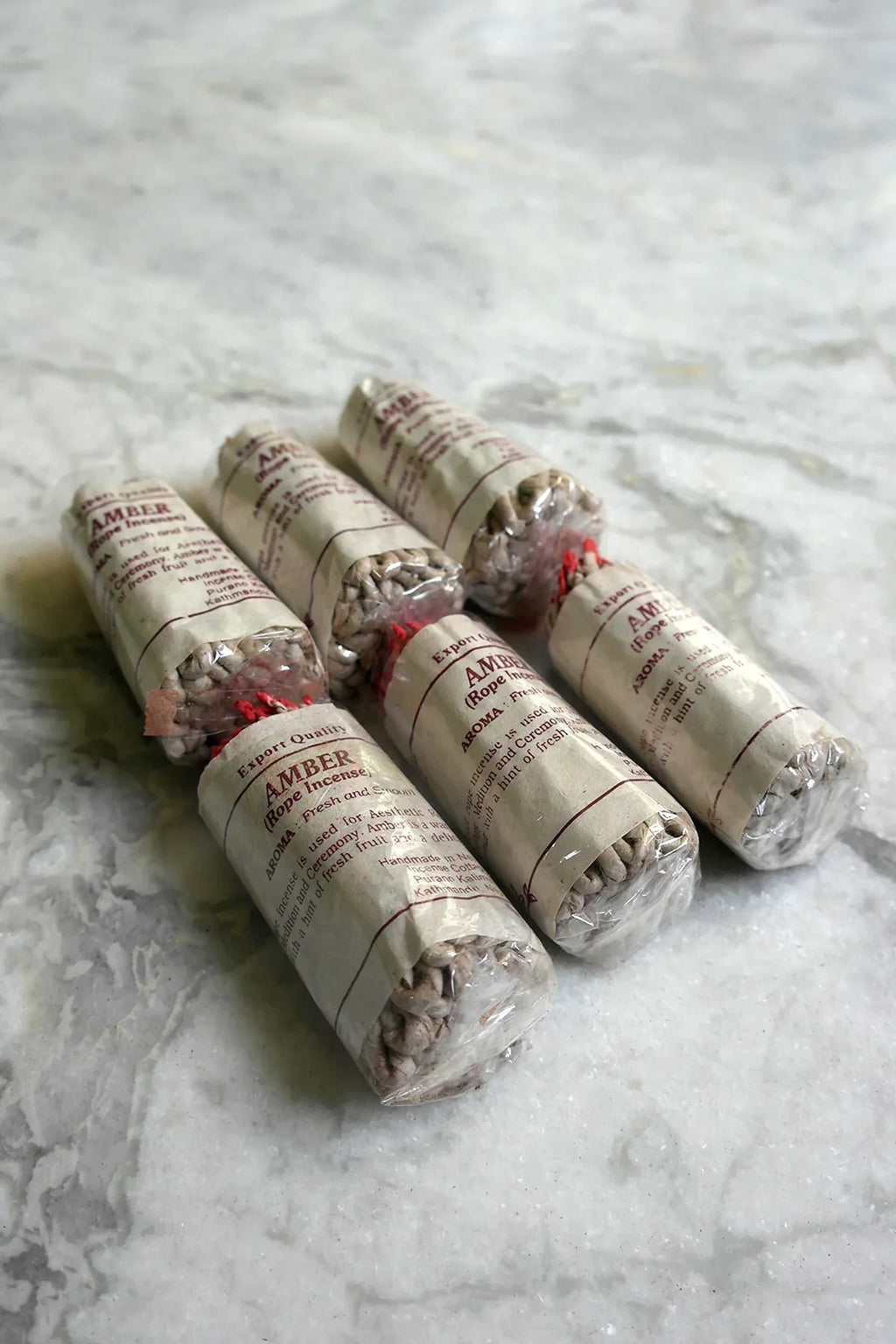 Amber Nepalese Rope Incense - Set of 6 - Vajracrafts