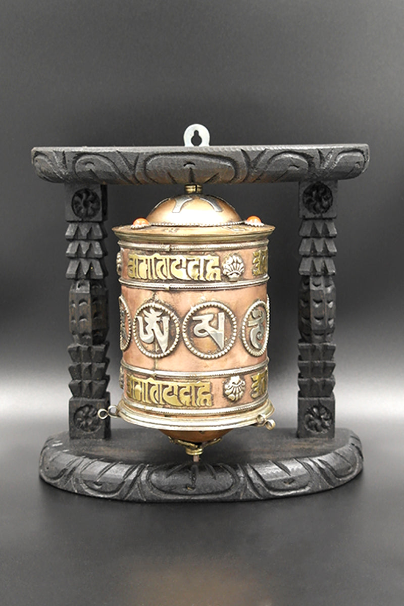 Tibetan Om Mane peme hum Prayer Wheel