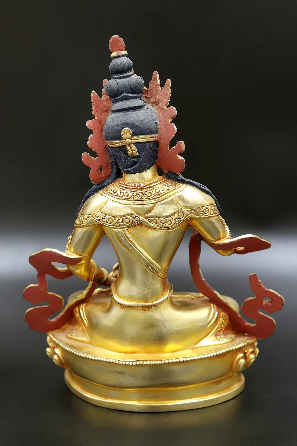 Fully Gold Plated Tibetan Buddhist Vajrasattva Statue, 9" - Vajracrafts