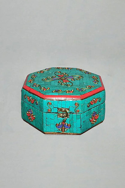 Home Decorative Elegant Stone inlaid jewelry box - Vajracrafts