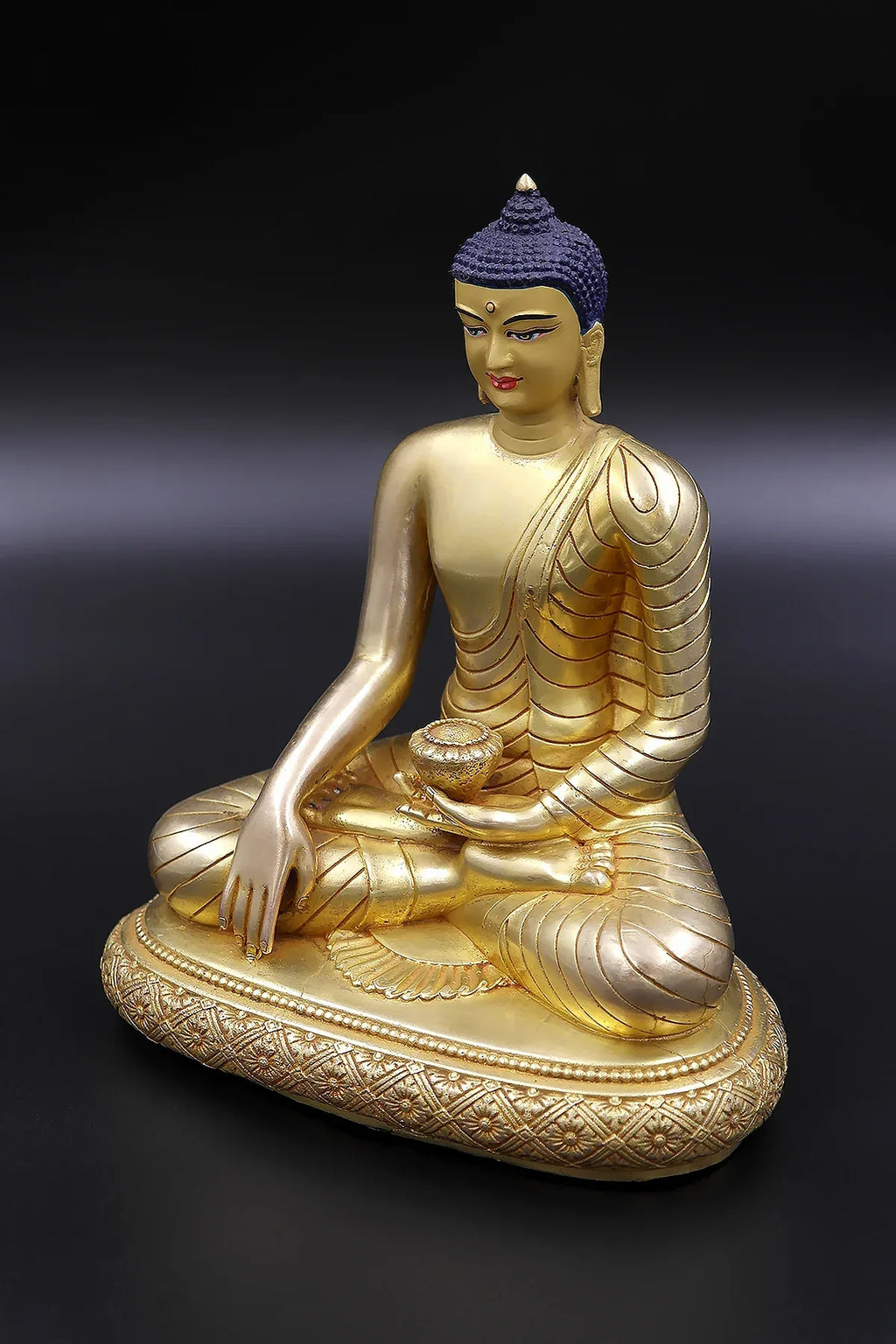 6" Lord Buddha Statue in Bhumi-Sparsha Mudra - Vajracrafts