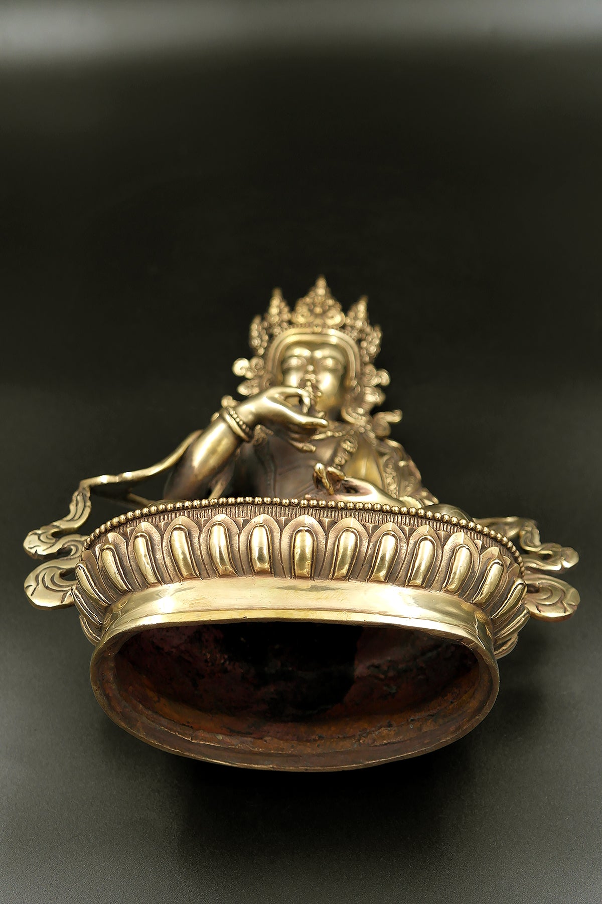 Golden tone and Antique looks Tibetan Vajrasattva Statue 9"