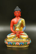 Colorful Amitabha Buddha Statue from Nepal 6" - Vajracrafts