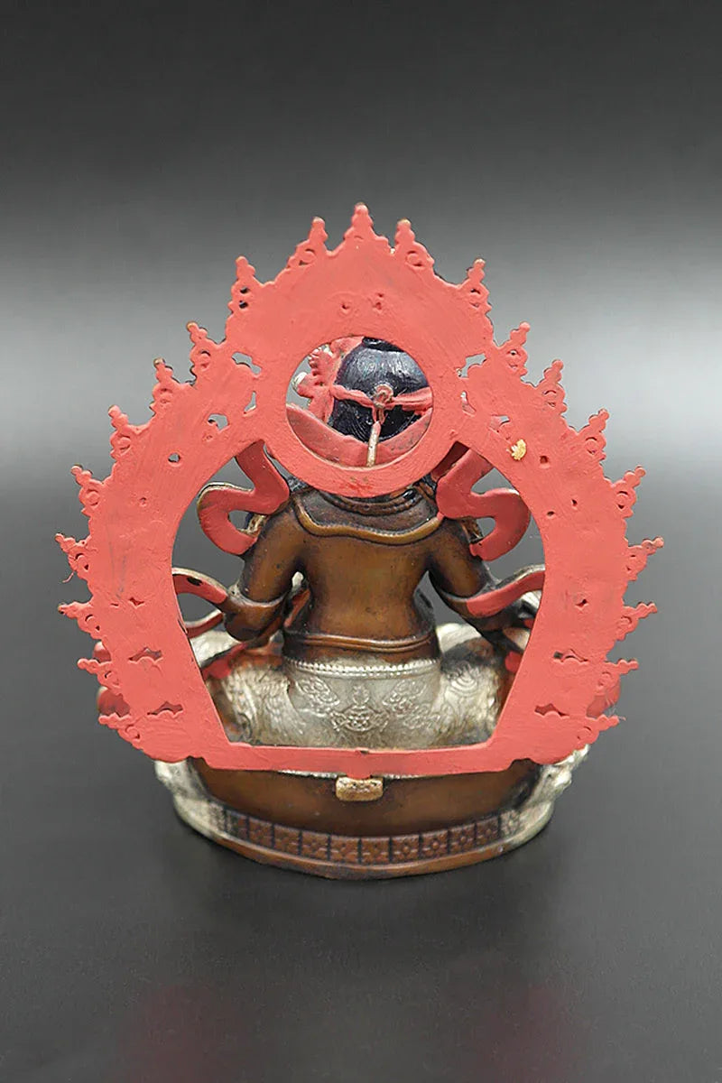 Two Colors Zambala Statue from Nepal 4" - Vajracrafts