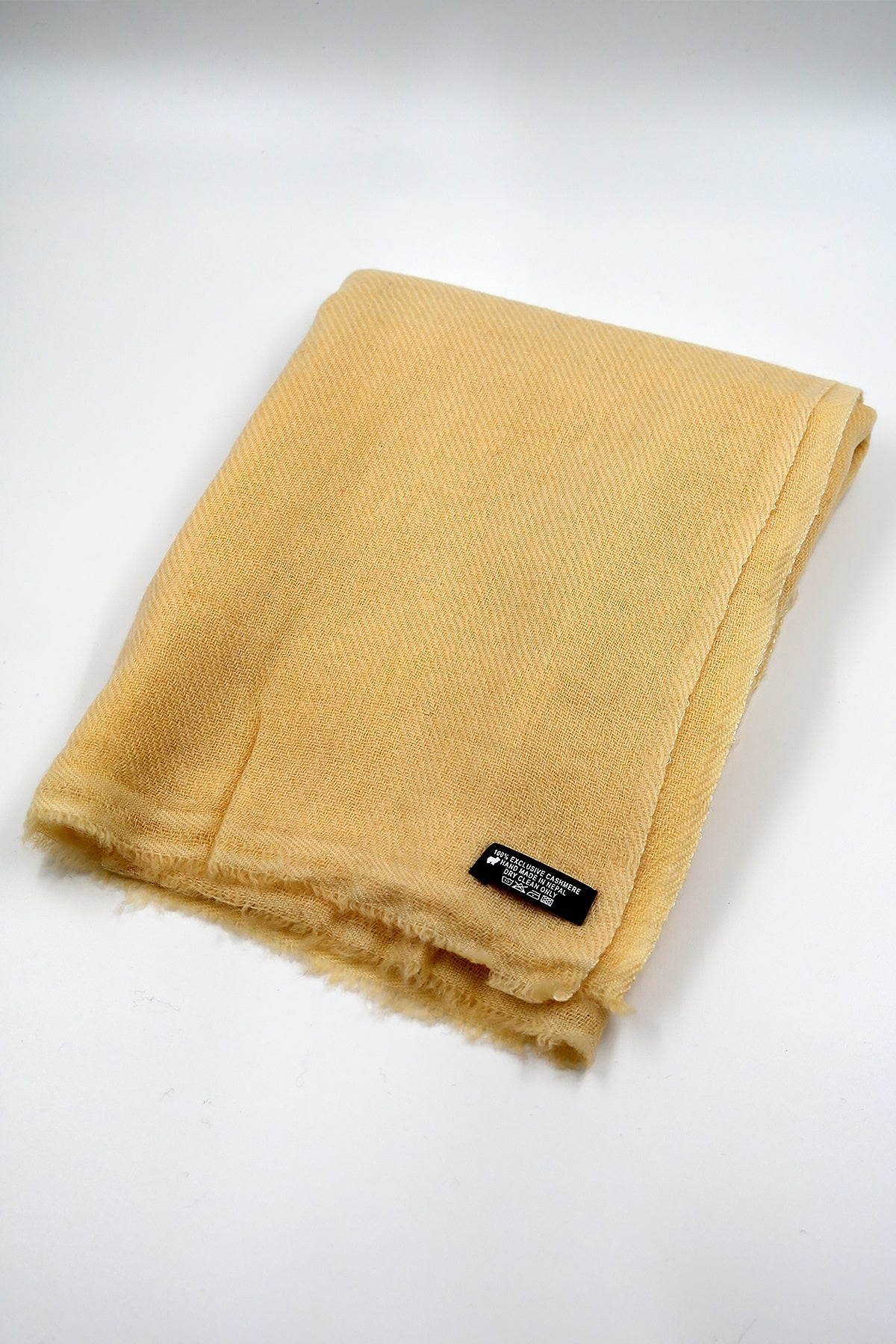 Yellow Cashmere Stole Scarf for Women