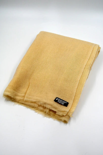 Yellow Cashmere Stole Scarf for Women - Vajracrafts