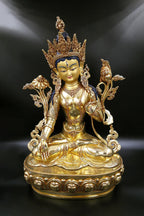 White Tara Statue | Handmade Tara Sculpture from Nepal 20" - Vajracrafts