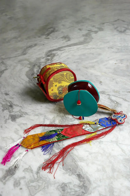 Handmade Buddhist Ritual Wooden Chod Drum - Vajracrafts