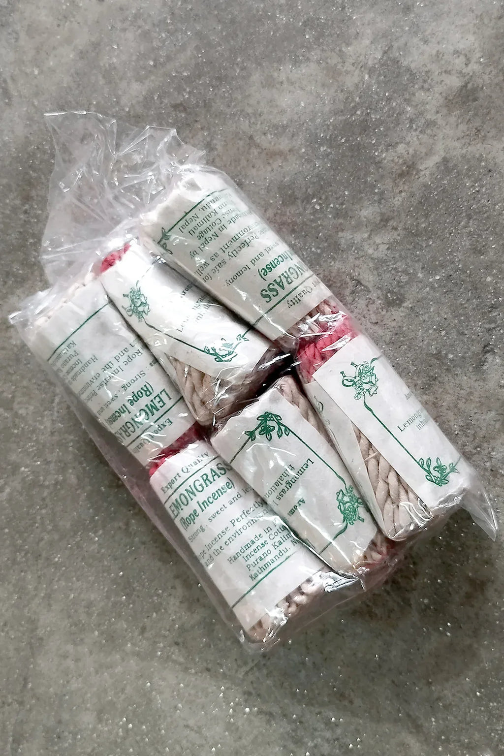 Lemon Grass Rope Incense - Set of 6 - Vajracrafts