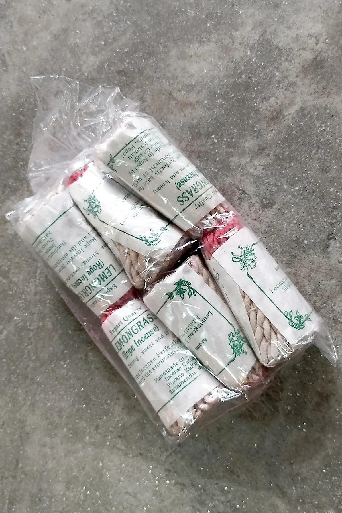 Lemon Grass Rope Incense - Set of 6 - Vajracrafts