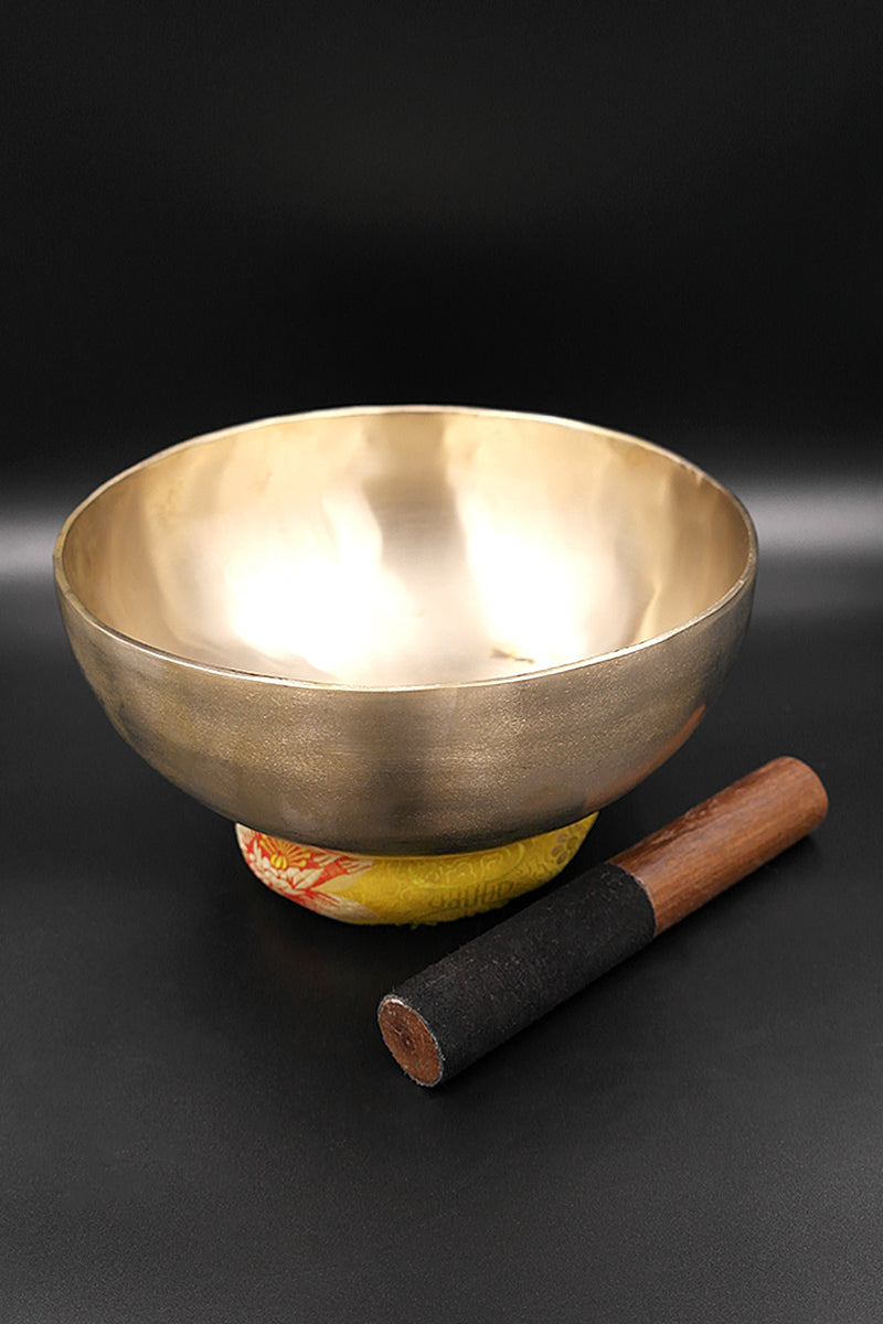 Zen Singing bowl with ring cushion and Mallet 8.5"