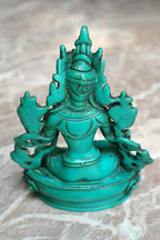 Tibetan Dolma Green Tara Resin Statue 6" - Vajracrafts