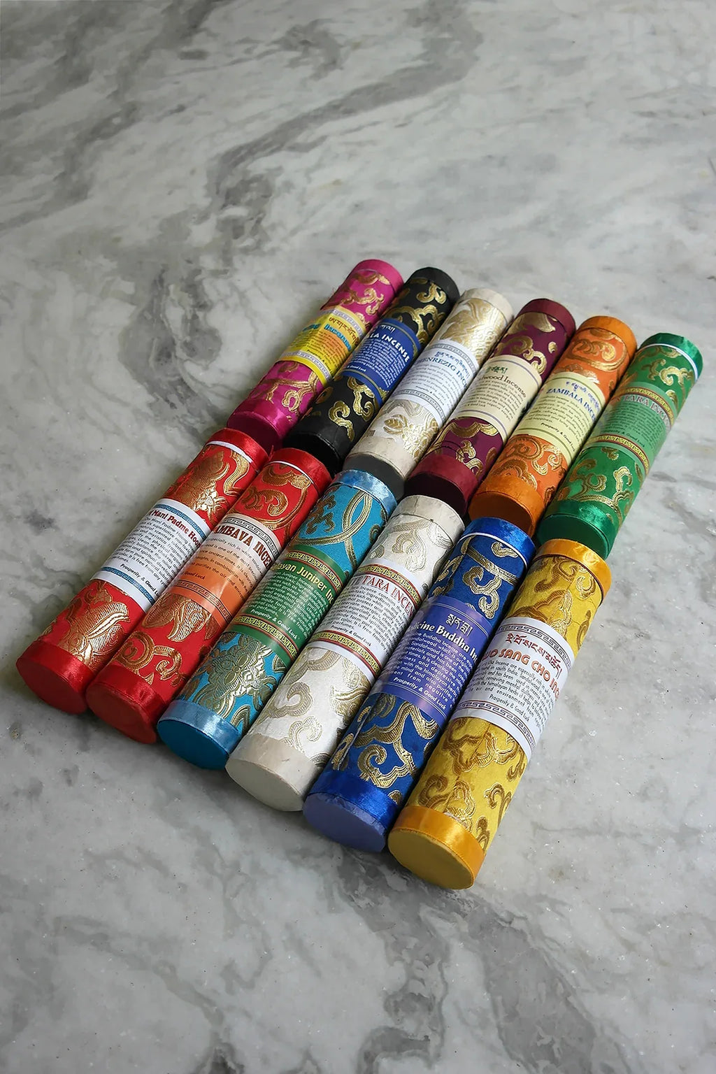 Tibetan Zambala Incense in brocade pack - Vajracrafts