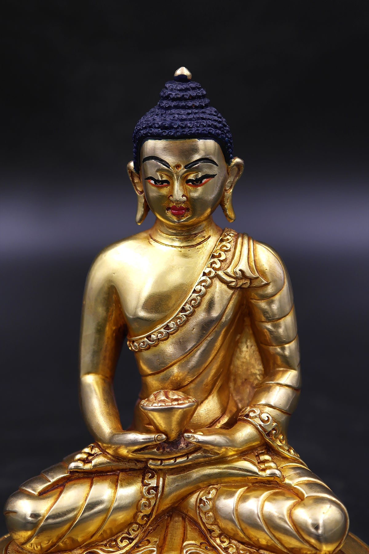 Handmade Amitabha Buddha Statue 6"