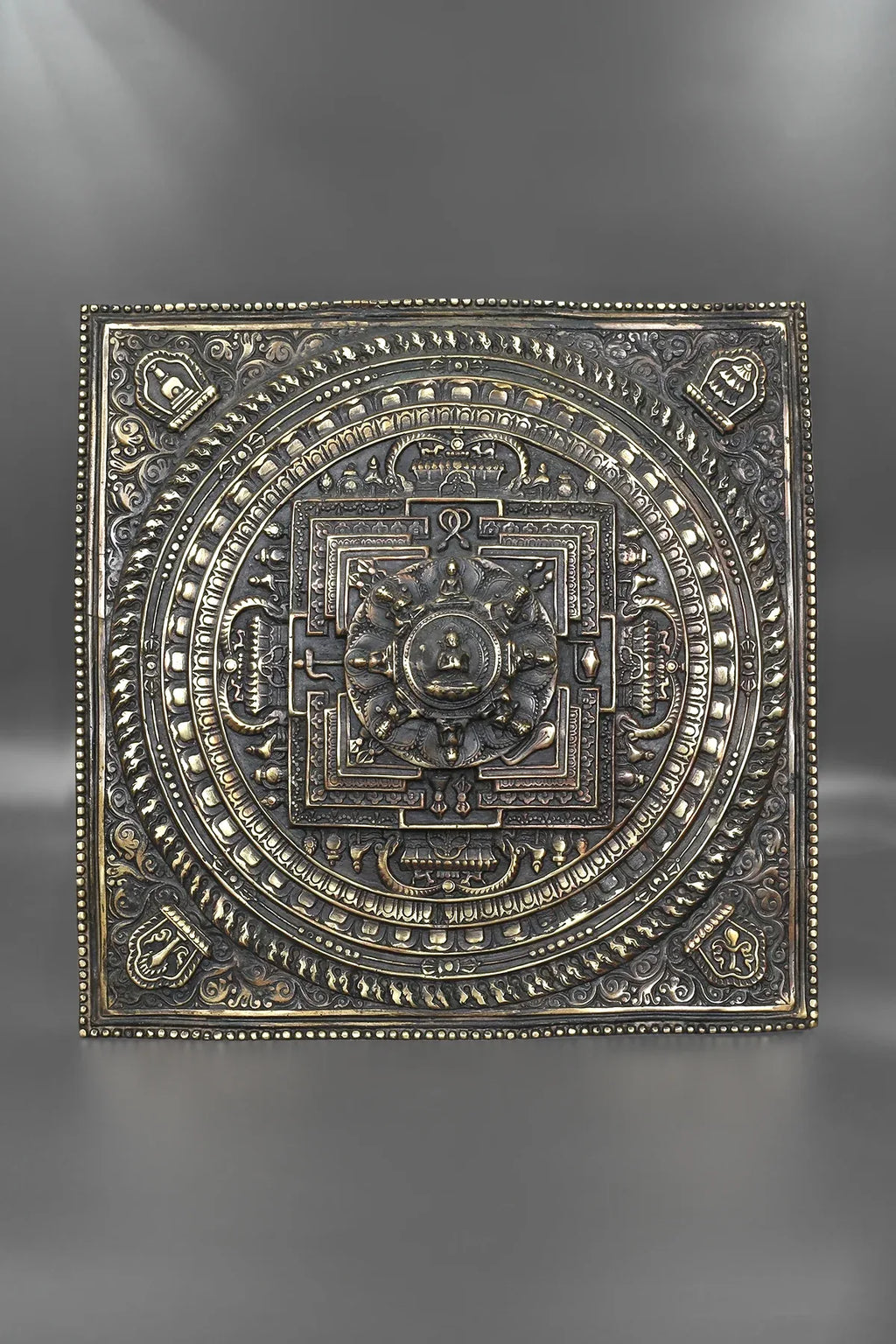 Antique Tibetan Buddhist Mandala Thangka Wall hanging - Vajracrafts