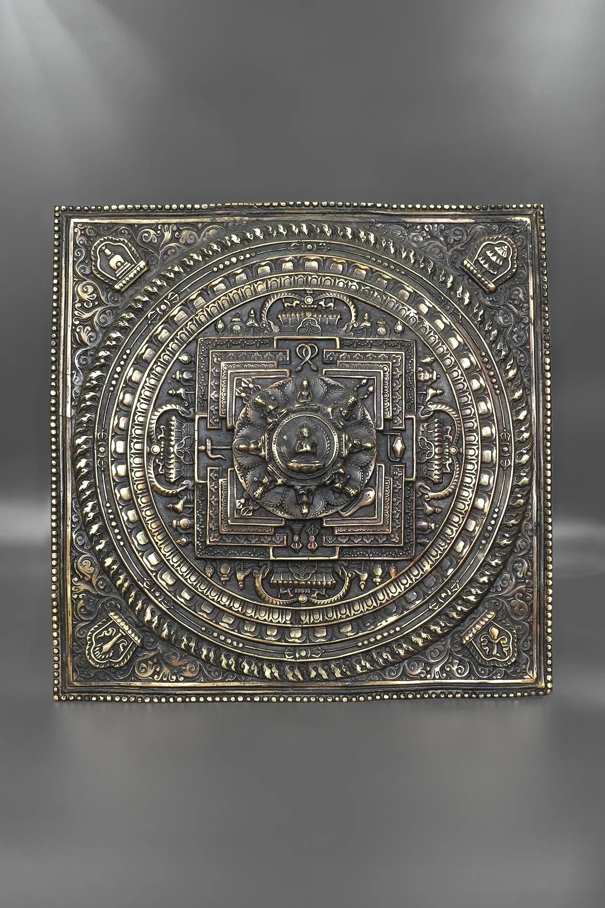 Antique Tibetan Buddhist Mandala Thangka Wall hanging - Vajracrafts