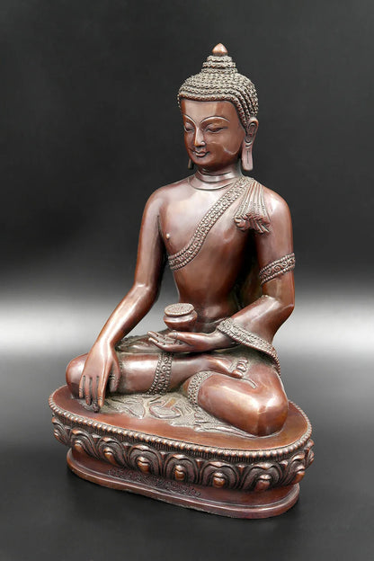 Copper Alloy Nepalese Shakyamuni Buddha Statue 8" - Vajracrafts