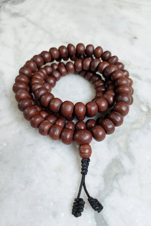 12mm Bodhi Seeds Mala, Buddhist Prayer Mala, Meditation Mala, Phoenix Eye Mala - Vajracrafts