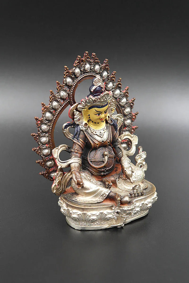 Two Colors Zambala Statue from Nepal 4" - Vajracrafts
