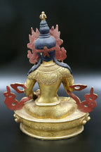 Floral Motif Tibetan Vajrasattva Statue, 9" - Vajracrafts