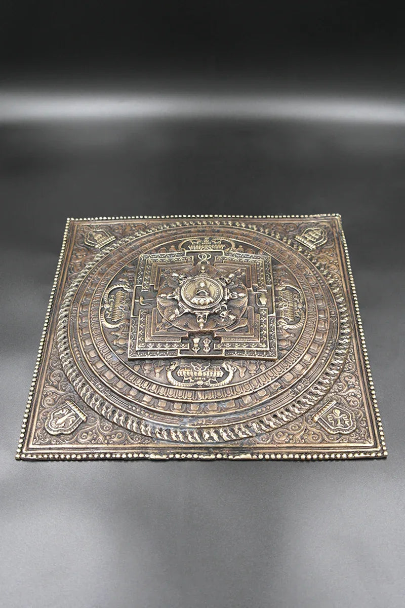Antique Tibetan Buddhist Mandala Thangka Wall hanging - Vajracrafts