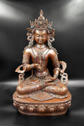 Antique looks Crowned Tibetan Vajrasattva Statue 18" - Vajracrafts